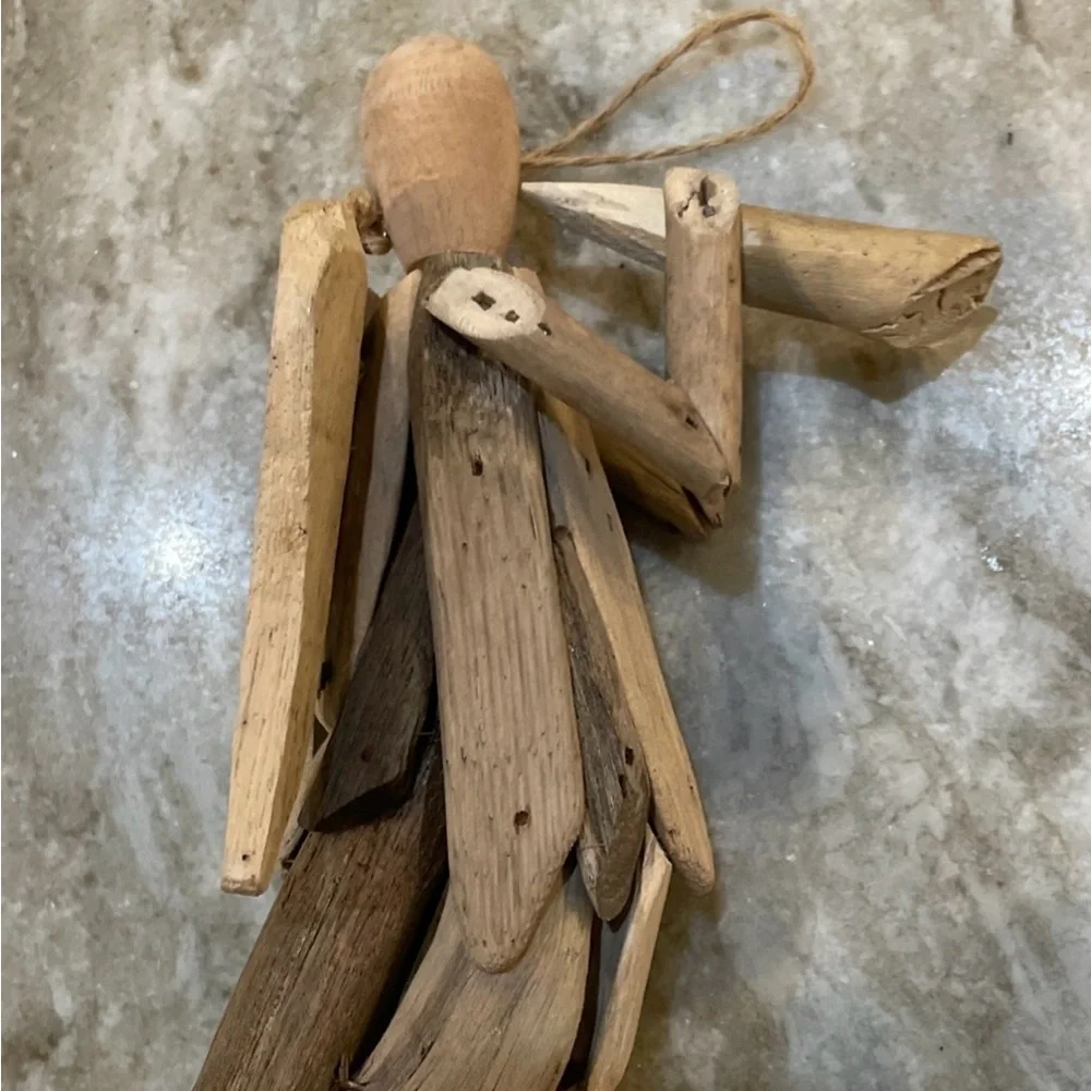 Rustic Drift Wood Angel Christmas Ornament